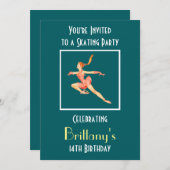 Skaten-Party für Abbildung Skater Einladung (Vorne/Hinten)