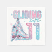Skaten-Party "Gliding into" 11. Geburtstag Serviette (Vorderseite)