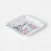 Skaten-Party "Gliding into" 16. Geburtstag Pappteller (Gewinkelt)