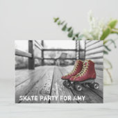 Skaten-Party, Roller-Skate, Einladung Foto (Stehend Vorderseite)