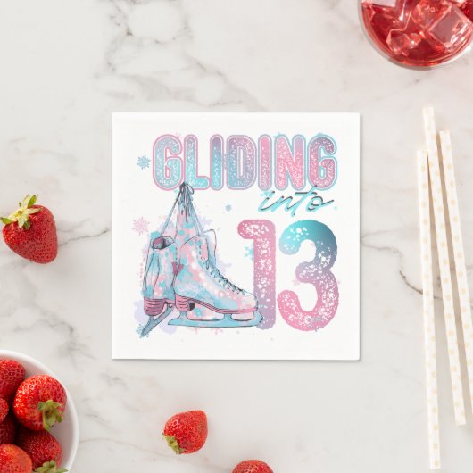 Skaten-Party zum 13. Geburtstag Serviette (Beispiel)