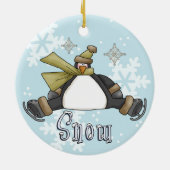 Skaten Penguin Keepake Holiday Ornament (Hinten)