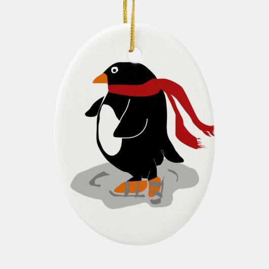 Skaten Penguin Keepake Ornament (Hinten)