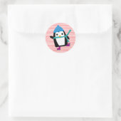 Skaten Penguin Round Stickers (Tasche)