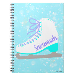 Skaten "personalisiert Ice Skate Blue Snow" Notizblock
