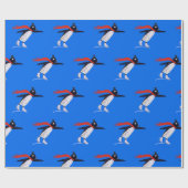 Skaten Pinguine Geschenkpapier (Flach)