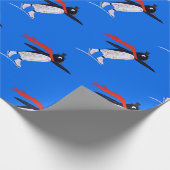 Skaten Pinguine Geschenkpapier (Ecke)