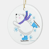 *SKATEN POLAR BEAR* CHRISTMAS ORNANATION KERAMIK ORNAMENT (Links)