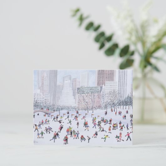 Skaten Rink Central Park New York 1994 Postkarte (Stehend Vorderseite)