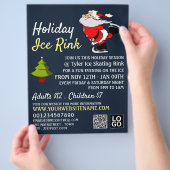 Skaten Santa, Holiday Ice Rink, Festivals Flyer (Hand)