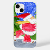 Skaten Santa iPhone 14 Fall "Barley There" Case-Mate iPhone Hülle (Rückseite)
