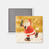 Skaten Santa Magnet (Vorderseite/Rückseite)