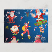 Skaten Santa Postkarte (Vorderseite)