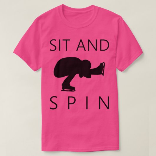 Skaten Sit Spin Male Black Silhouette T-Shirt (Design vorne)