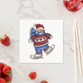 Skaten Snowman - Paper Napkins Serviette (Beispiel)
