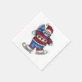 Skaten Snowman - Paper Napkins Serviette (Ecke)