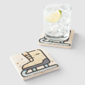 Skaten Steinuntersetzer (Seitenansicht)