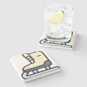 Skaten Steinuntersetzer (Seitenansicht)