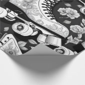 Skaten und Blume Geschenkpapier (Ecke)