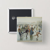 Skaten, veröffentlicht von L. Prang und Co. Button (Vorne & Hinten)