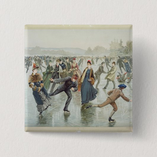 Skaten, veröffentlicht von L. Prang und Co. Button (Vorderseite)