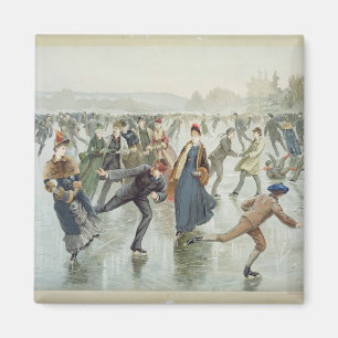 Skaten, veröffentlicht von L. Prang und Co. Magnet