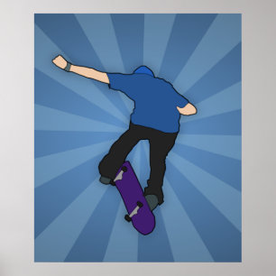 Skaten vorüber Sie Plakat