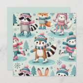 Skaten-Weihnachtsgrüßkarte Einladung (Vorne/Hinten)