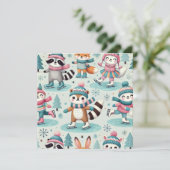 Skaten-Weihnachtsgrüßkarte Einladung (Stehend Vorderseite)