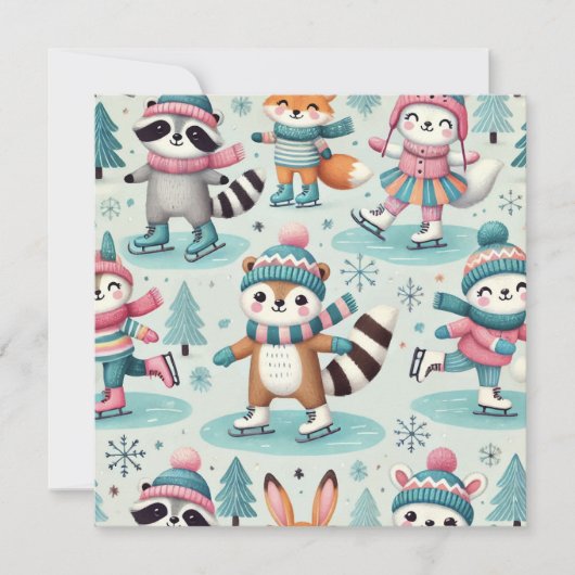 Skaten-Weihnachtsgrüßkarte Einladung (Vorderseite)