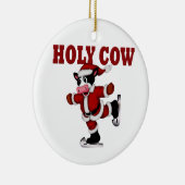 Skaten Weihnachtskuh Keramikornament (Rechts)