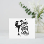 Skaten zur Herzfunktion Postkarte (Stehend Vorderseite)