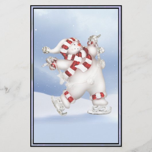 SkatenSnowman stationär Briefpapier (Vorderseite)