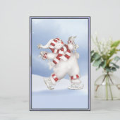 SkatenSnowman stationär Briefpapier (Stehend Vorderseite)