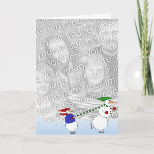 SkatenSnowmen 2 Feiertagskarte (Vorderseite)