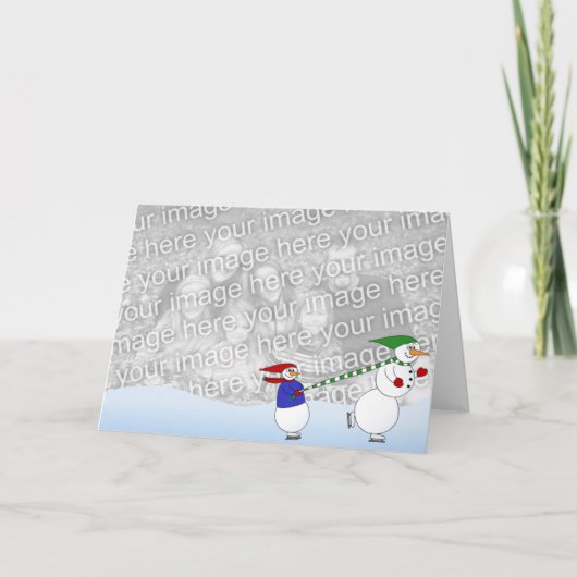 SkatenSnowmen Feiertagskarte (Vorderseite)