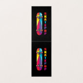 Skatepop Farbskateboard Visitenkarten (Innenseite Aufgefaltet)
