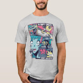 Skater Anime Vaporwave T-Shirt (Vorderseite)