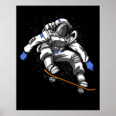 Skater Astronaut Skateboarding Cosmic Space Poster (Vorne)
