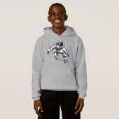 Skater Astronautin Skateboarding Cosmic Space Hoodie (Vorne ganz)