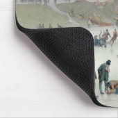 Skater auf dem See an Bois De Boulogne Mousepad (Ecke)