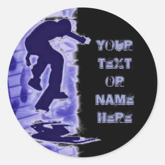 Skater-Aufkleber Runder Aufkleber (Vorderseite)