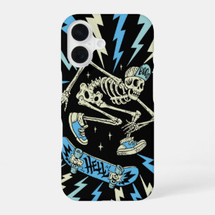 Skater aus der Hölle – Halloween-Skelett-Skateboar iPhone 16 Hülle