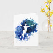 Skater-Blau-Hintergrund Karte (Gelbe Blume)