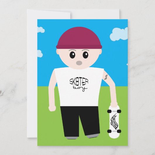Skater Boy Einladung (Vorderseite)