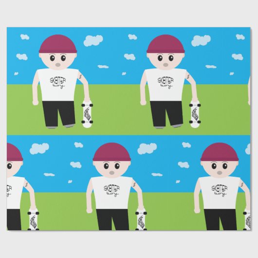 Skater Boy Geschenkpapier (Flach)