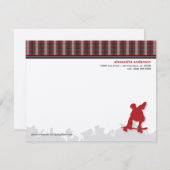 Skater Boy Maßgeschneiderte Flachbildschirme-Mitte Mitteilungskarte (Vorne/Hinten)