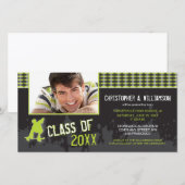 Skater Boy Moderne Abschluss Ankündigung (Limon) (Vorne/Hinten)