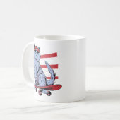 Skater Cat Skateboarder Skateboard Skateboard Skat Kaffeetasse (Vorderseite Links)