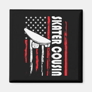 Skater Cousin Lustig Skaten Skateboardfahren Typ U Magnet